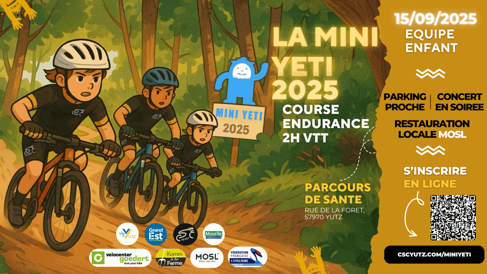 Le Mini YETI rode en VTT
