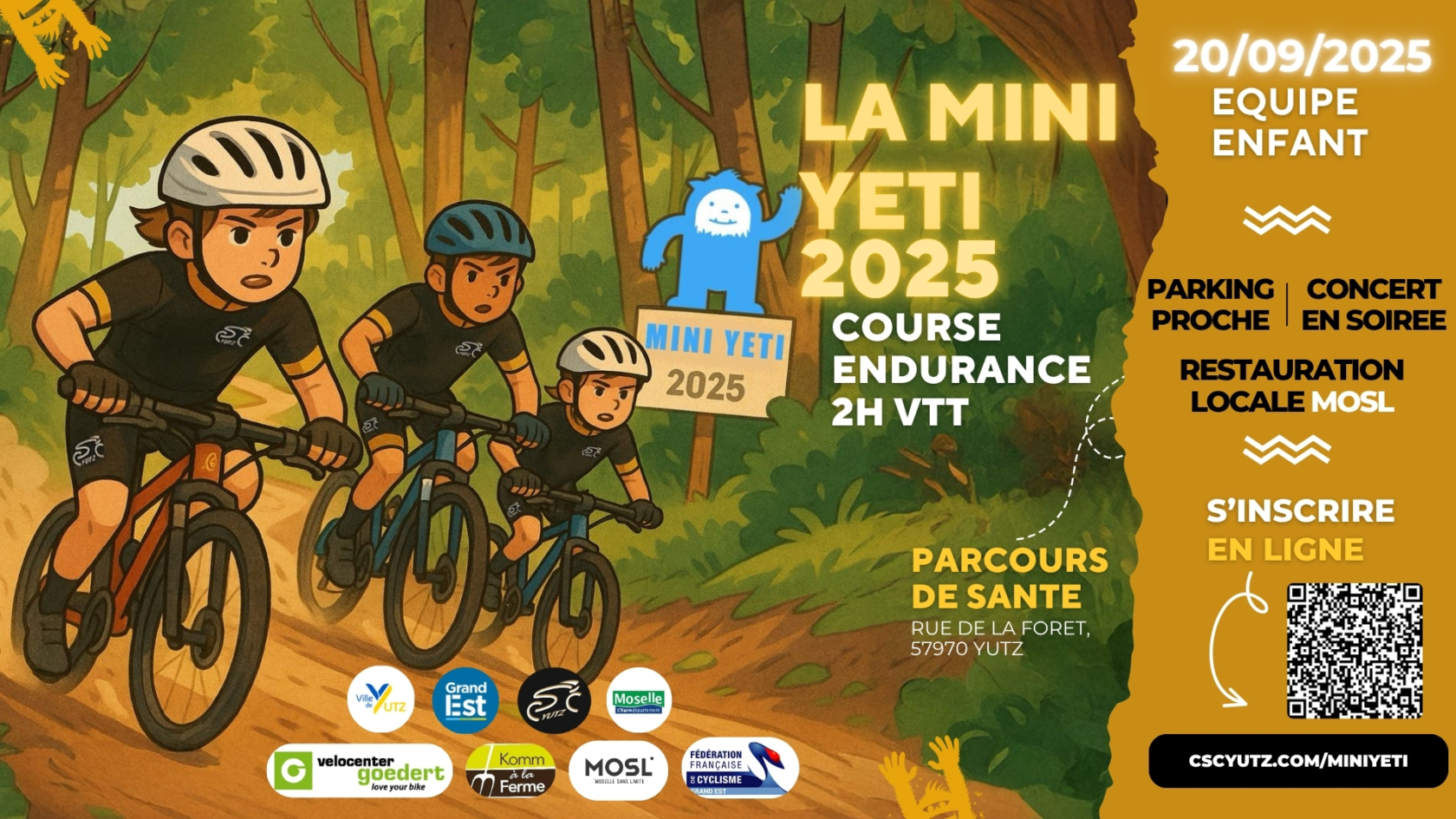 Le Mini YETI rode en VTT
