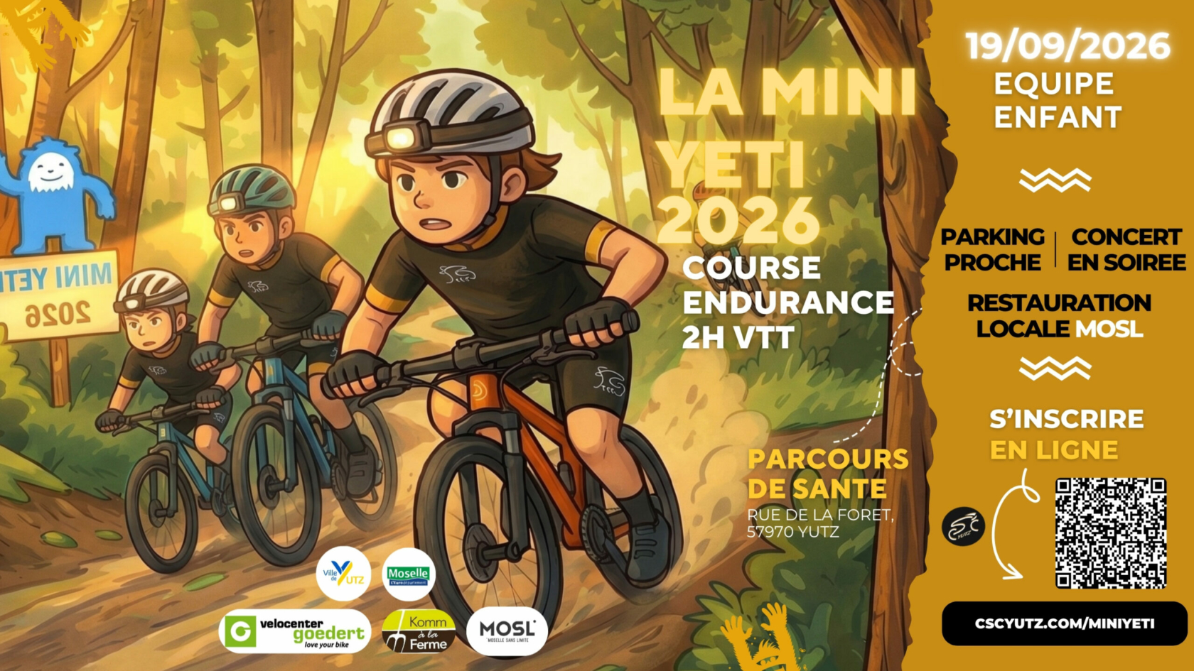 Le Mini YETI rode en VTT