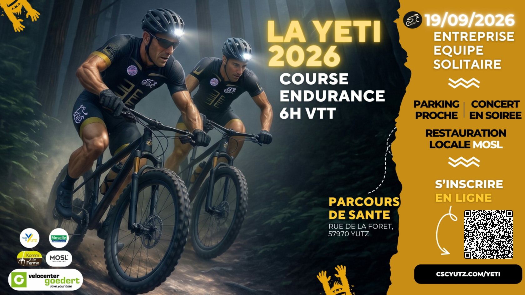 Le YETI rode en VTT