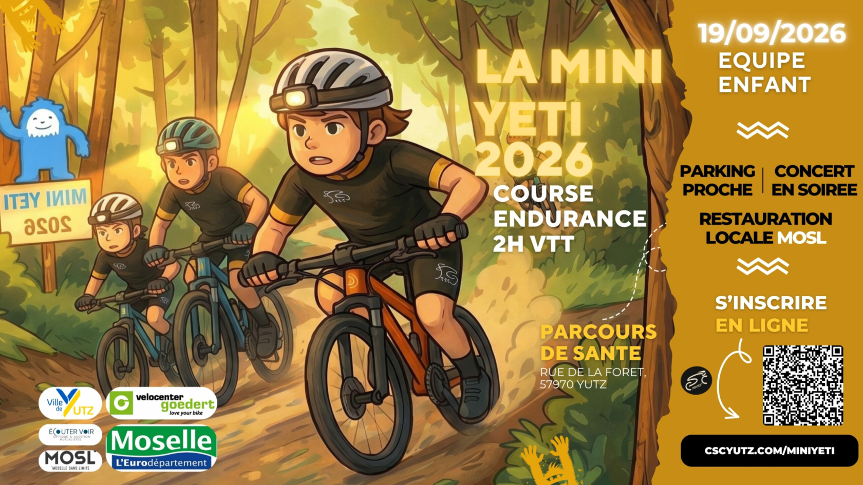 Le Mini YETI rode en VTT