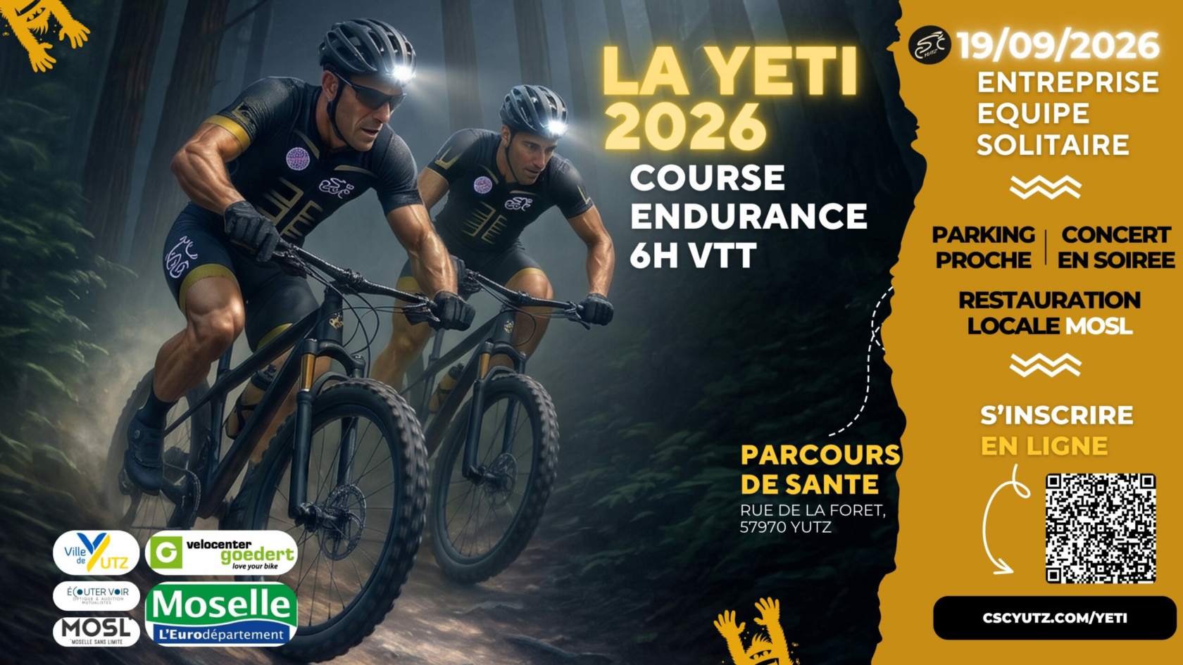 Le YETI rode en VTT